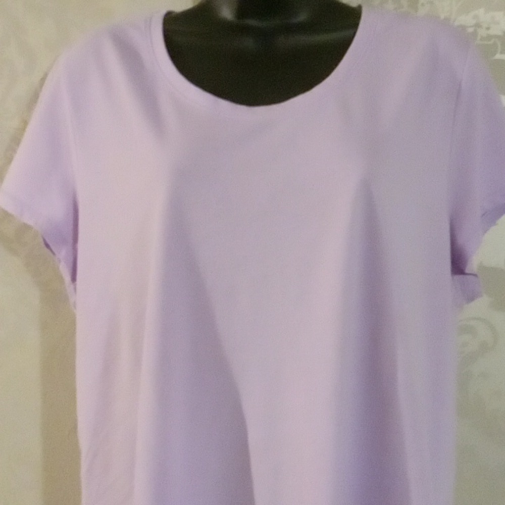 No Boundaries Light Purple Women's Short Sleeve Top - Picture 2 of 5